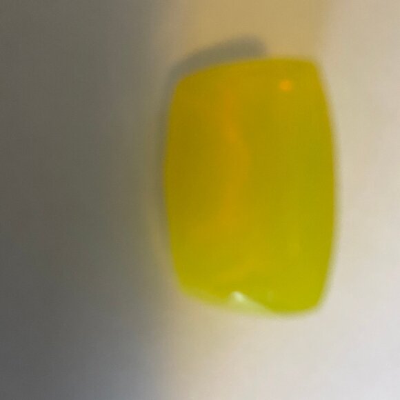 95 Ct Natural NEON Yellow Opal Flawless Cushion Certified Loose Gemstone 33x24mm - Picture 8 of 9